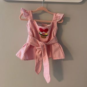 Striped easter egg top